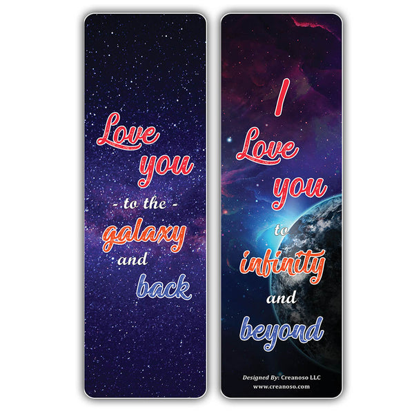Creanoso Love You 3000 Bookmarks - Romantic Book Clipper Reading Gifts for Dads Wife Dads Daughter