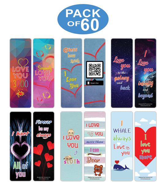 Creanoso Love You 3000 Bookmarks - Romantic Book Clipper Reading Gifts for Dads Wife Dads Daughter