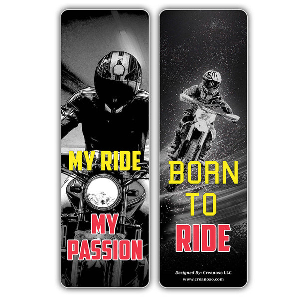Creanoso Motorcycle Bookmark Cards  ÃƒÂ¢Ã¢â€šÂ¬Ã¢â‚¬Å“ Stocking Stuffers Gift for Motorcycle Riders - Premium Gift Set