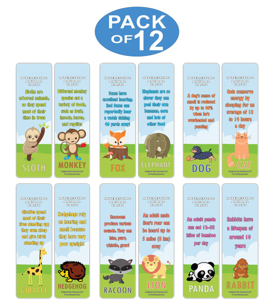 Creanoso Animal Fun Facts Bookmarks Series 3 - Cool and Unique Educational Bookmarkers
