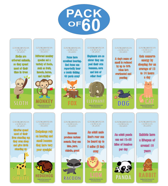 Creanoso Animal Fun Facts Bookmarks Series 3 - Cool and Unique Educational Bookmarkers