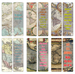 Creanoso Vintage Map Bookmarks Series 2 ÃƒÂ¢Ã¢â€šÂ¬Ã¢â‚¬Å“ Premium Stocking Stuffers Gifts for Bookworms