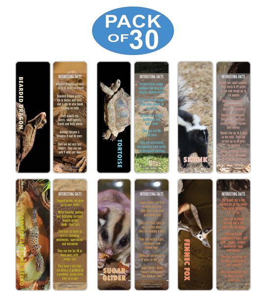 Creanoso Exotic Pet Animals Bookmarks ÃƒÂ¢Ã¢â€šÂ¬Ã¢â‚¬Å“ Premium Stocking Stuffers Gifts for Bookworms