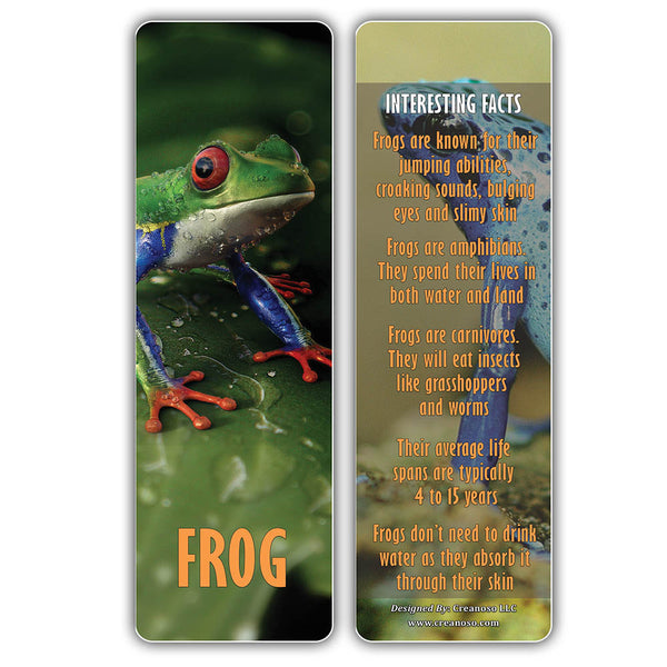 Creanoso Exotic Reptile Bookmarks ÃƒÂ¢Ã¢â€šÂ¬Ã¢â‚¬Å“ Cool Unique Bookmarker Cards for Book Readers and Pet Lovers