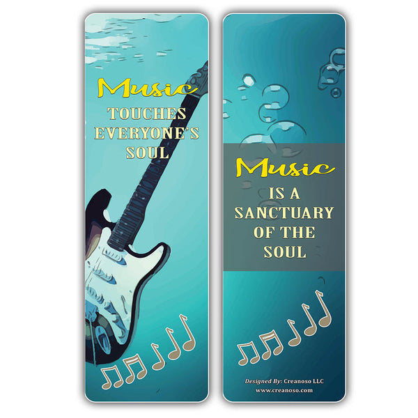 Creanoso Inspiring Music Sayings Bookmarks Series 3 ÃƒÂ¢Ã¢â€šÂ¬Ã¢â‚¬Å“ Premium Stocking Stuffers Gifts for Bookworms