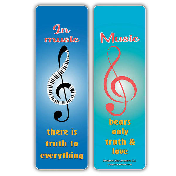 Creanoso Inspiring Music Sayings Bookmarks Series 3 ÃƒÂ¢Ã¢â€šÂ¬Ã¢â‚¬Å“ Premium Stocking Stuffers Gifts for Bookworms
