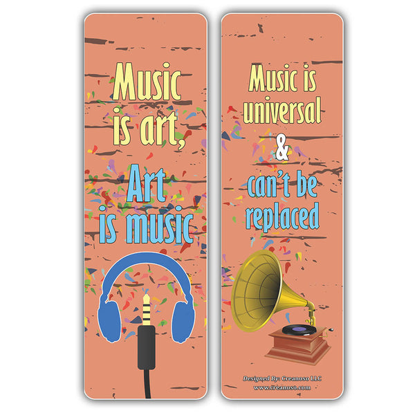 Creanoso Inspiring Music Sayings Bookmarks Series 3 ÃƒÂ¢Ã¢â€šÂ¬Ã¢â‚¬Å“ Premium Stocking Stuffers Gifts for Bookworms