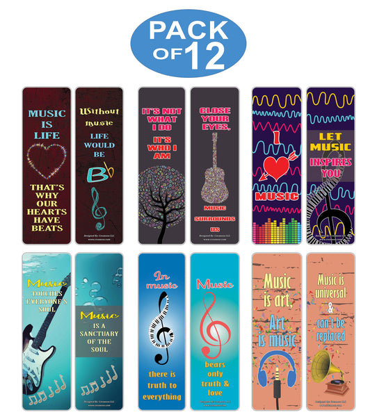Creanoso Inspiring Music Sayings Bookmarks Series 3 ÃƒÂ¢Ã¢â€šÂ¬Ã¢â‚¬Å“ Premium Stocking Stuffers Gifts for Bookworms