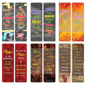 Creanoso Inspiring Music Sayings Bookmarks Series 5 ÃƒÂ¢Ã¢â€šÂ¬Ã¢â‚¬Å“ Premium Stocking Stuffers Gifts for Musicians