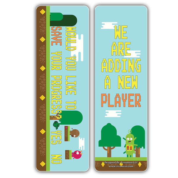 Creanoso Fun Gamer Bookmarks for Gamers - Awesome and Cool Book Mark Clippers