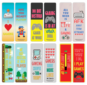 Creanoso Fun Gamer Bookmarks for Gamers - Awesome and Cool Book Mark Clippers