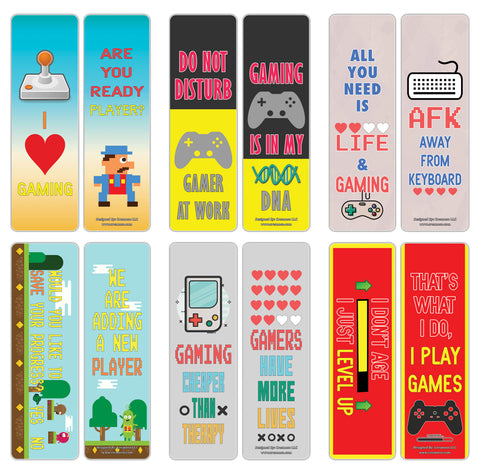 Creanoso Fun Gamer Bookmarks for Gamers - Awesome and Cool Book Mark Clippers