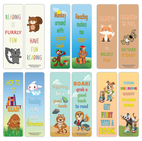 Creanoso Furry Animals Bookmarks - Cool and Unique Fun Reading Book Page Clippers