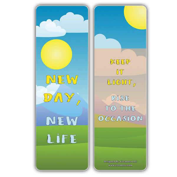 Creanoso Happy Thoughts Sun Bookmarks - Cool and Inspiring Book Clippers