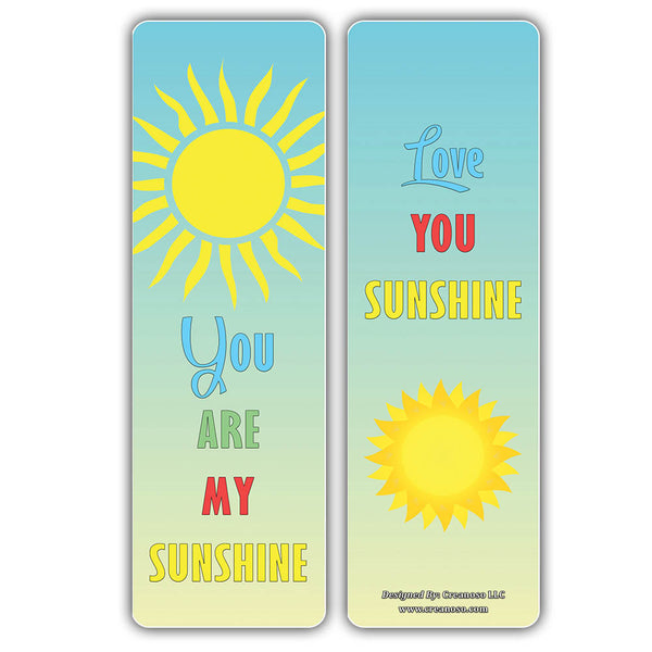 Creanoso Happy Thoughts Sun Bookmarks - Cool and Inspiring Book Clippers
