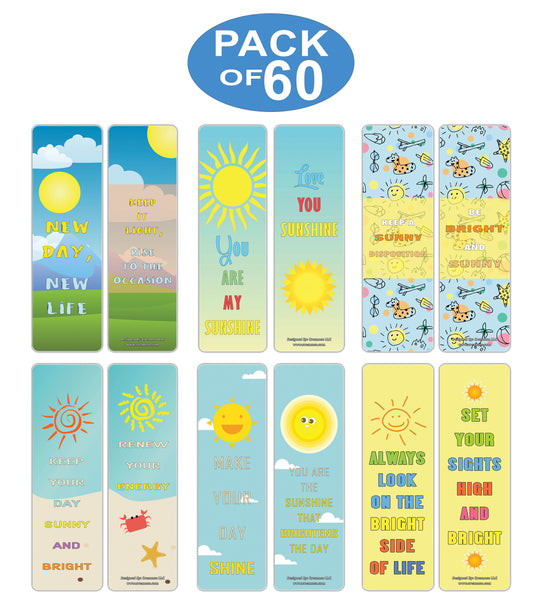 Creanoso Happy Thoughts Sun Bookmarks - Cool and Inspiring Book Clippers