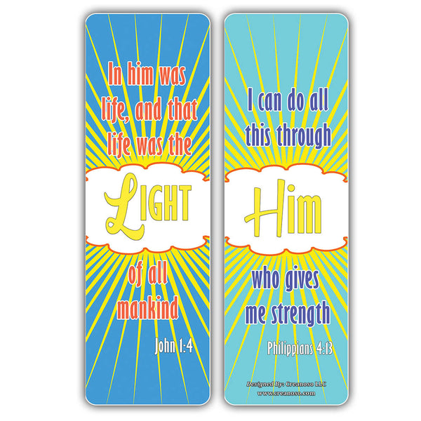 Creanoso Christian Sayings Bible Verses Bookmarks - Awesome and Inspiring Religious Sayings Book Clippers