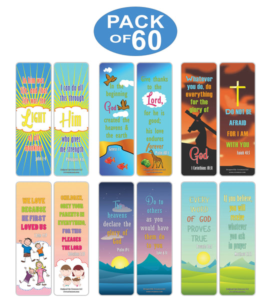 Creanoso Christian Sayings Bible Verses Bookmarks - Awesome and Inspiring Religious Sayings Book Clippers
