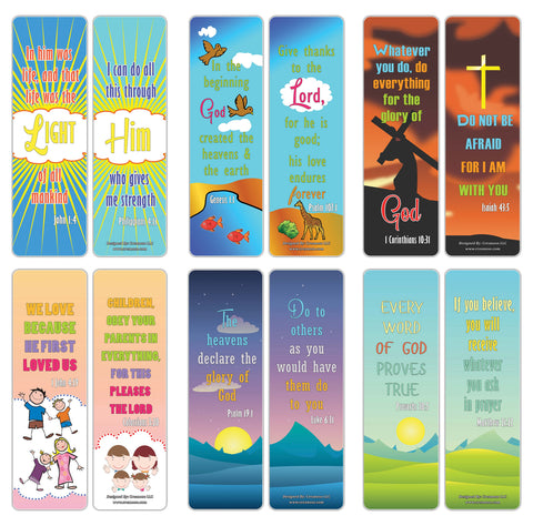 Creanoso Christian Sayings Bible Verses Bookmarks - Awesome and Inspiring Religious Sayings Book Clippers