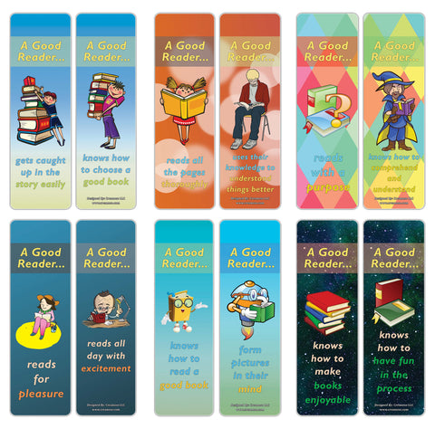 Creanoso Good Readers Bookmarks - Cool and Unique Book Page Clippers for Bookworms