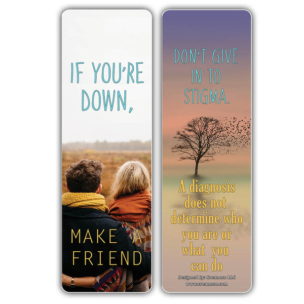 Creanoso Mental Health Awareness Bookmarks - Cool and Unique Book Clippers