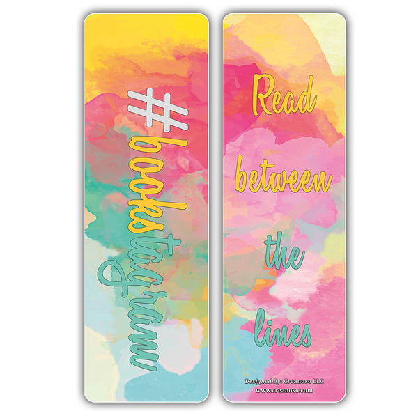 Creanoso Watercolor Bookmarks - Unique and Colorful Book Page Clippers