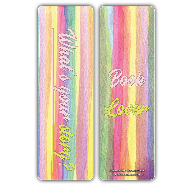 Creanoso Watercolor Bookmarks - Unique and Colorful Book Page Clippers