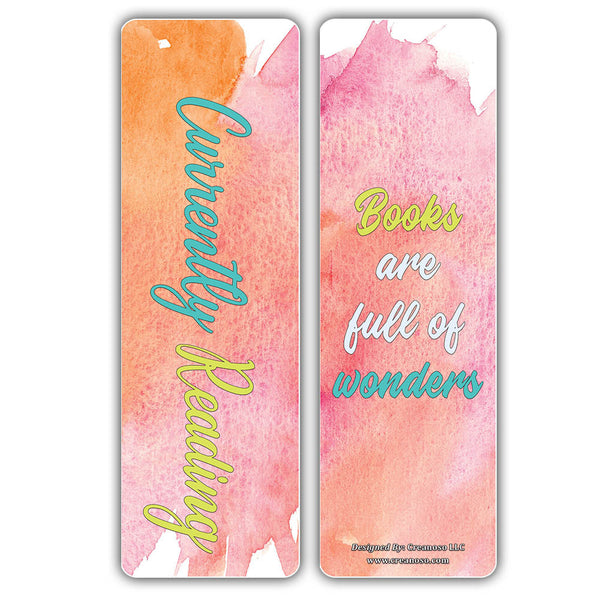Creanoso Watercolor Bookmarks - Unique and Colorful Book Page Clippers