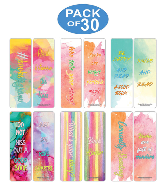 Creanoso Watercolor Bookmarks - Unique and Colorful Book Page Clippers