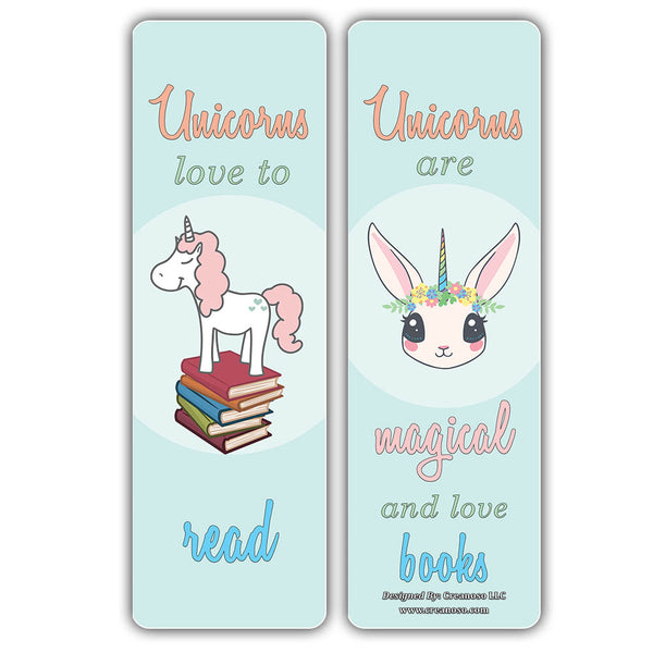 Creanoso Unicorn Bookmarks - Cool and Amazing Book Reading Sayings Page Clippers