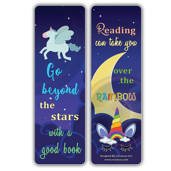Creanoso Cool and Amazing Unicorn Bookmarks (30-Pack) Stocking Stuffers Gift for Girls Party Favors Supplies School Classroom Giveaways  Book Reading Rewards Incentive Girl Party Supply