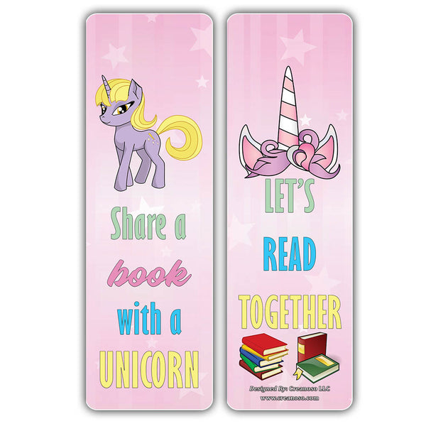 Creanoso Cool and Amazing Unicorn Bookmarks (30-Pack) Stocking Stuffers Gift for Girls Party Favors Supplies School Classroom Giveaways  Book Reading Rewards Incentive Girl Party Supply