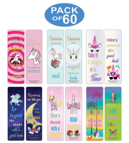 Creanoso Unicorn Bookmarks - Cool and Amazing Book Reading Sayings Page Clippers