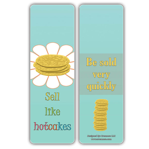 Creanoso Funny Food Idioms Bookmarks Series I (30-Pack) ÃƒÂ¢Ã¢â€šÂ¬Ã¢â‚¬Å“ Stocking Stuffers Gift for Chefs, Cooks, Food Lovers, Men, Women, Adults ÃƒÂ¢Ã¢â€šÂ¬Ã¢â‚¬Å“ Book Reading Rewards Incentives ÃƒÂ¢Ã¢â€šÂ¬Ã¢â‚¬Å“ Employee Giveaways ÃƒÂ¢Ã¢â€šÂ¬Ã¢â‚¬Å“