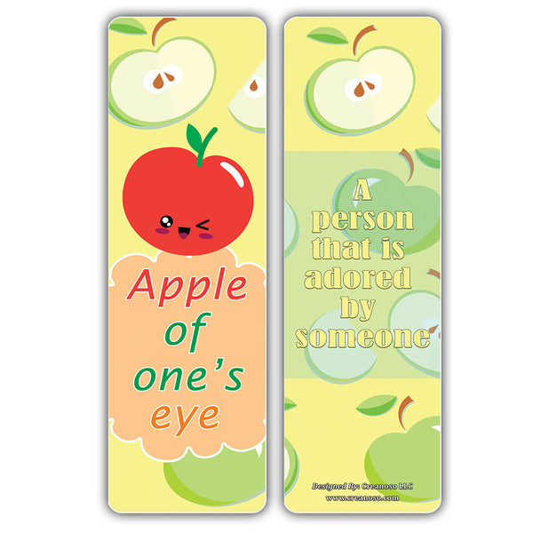 Creanoso Food Idioms Bookmarks Series III - Unique and Funny Food Idioms Book Clippers