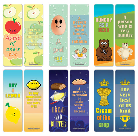 Creanoso Food Idioms Funny Bookmarks Series III (60-Pack) ÃƒÆ’Ã‚Â¢ÃƒÂ¢Ã¢â‚¬Å¡Ã‚Â¬ÃƒÂ¢Ã¢â€šÂ¬Ã…â€œ Stocking Stuffers Gift Ideas for Food Lovers, Chefs, Men Women - Employees Incentives Rewards - Corporate Giveaways ÃƒÆ’Ã‚Â¢ÃƒÂ¢Ã¢â‚¬Å¡Ã‚Â¬ÃƒÂ¢Ã¢â€šÂ¬Ã…â€œ B