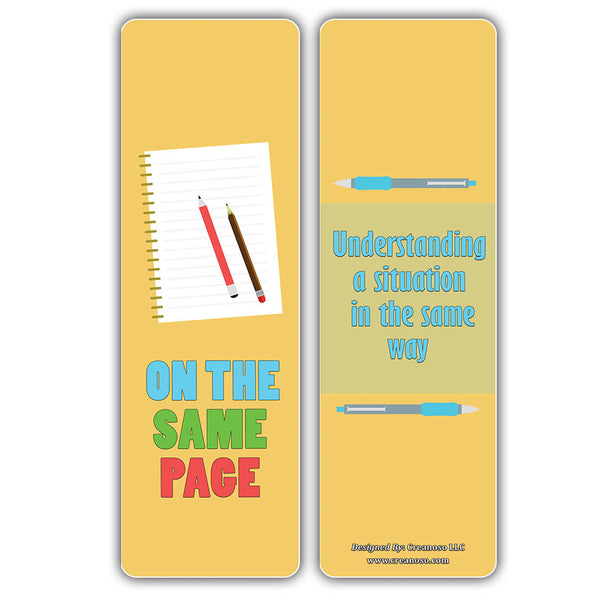 Creanoso Business Idioms Bookmarks - Making Decisions - Assorted Page Clippers - Cool Giveaways