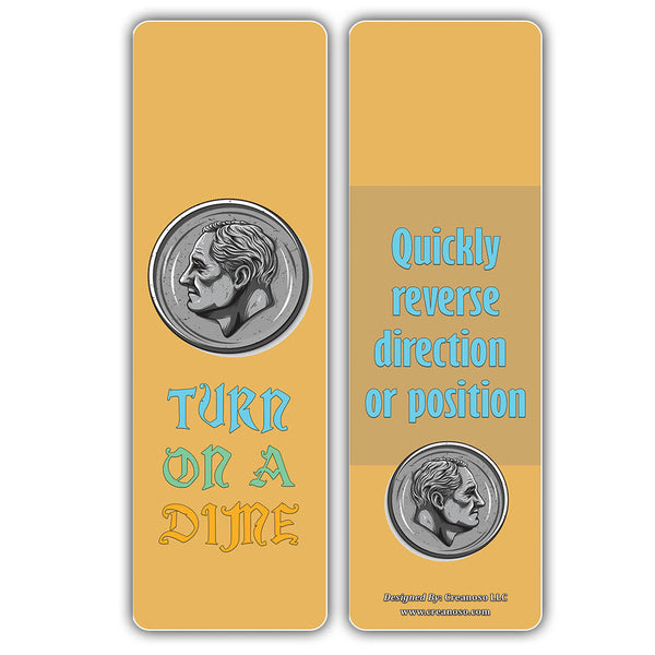 Creanoso Money Idioms Bookmarks - Business Idiomatic Expressions - Cool and Unique Page Clippers