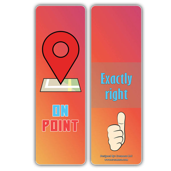 Creanoso Leadership Idioms Bookmarks - Cool Unique Book Clippers for Leaders, Managers, Employees