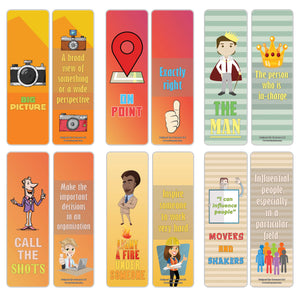Creanoso Leadership Idioms Bookmarks - Cool Unique Book Clippers for Leaders, Managers, Employees