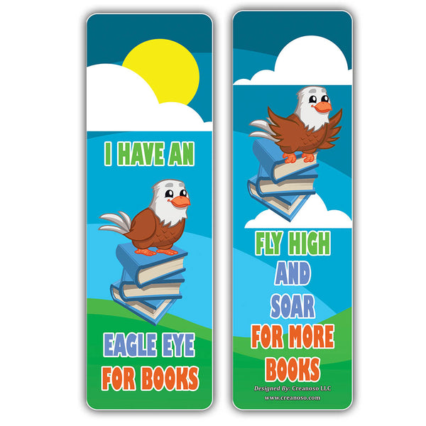 Creanoso Cute Bird Book Sayings Reading Bookmarks - Great Giveaways for Kids