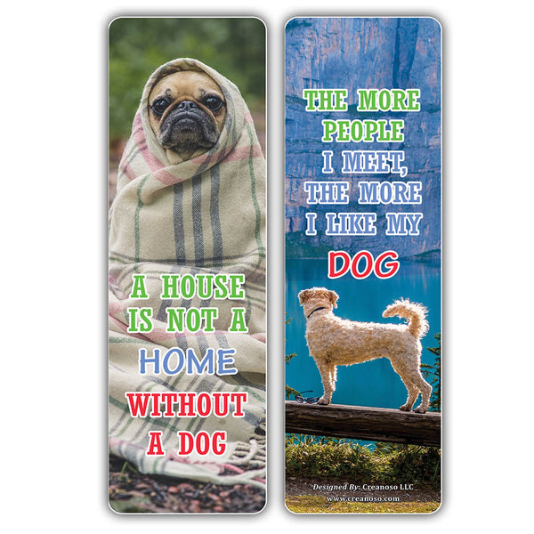 Creanoso Pet Dog Quotes Bookmarks - Cool Page Clip Giveaways for Pet Owners