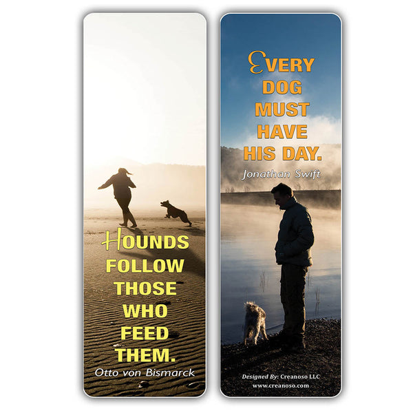 Creanoso Pet Dog Quotes Bookmarks - Cool Page Clip Giveaways for Pet Owners