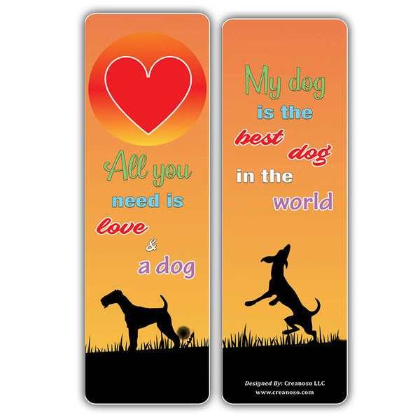 Creanoso Pet Dog Quotes Bookmarks - Cool Page Clip Giveaways for Pet Owners