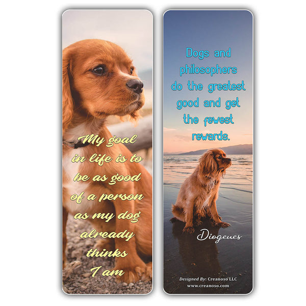 Creanoso Pet Dog Quotes Bookmarks - Cool Page Clip Giveaways for Pet Owners