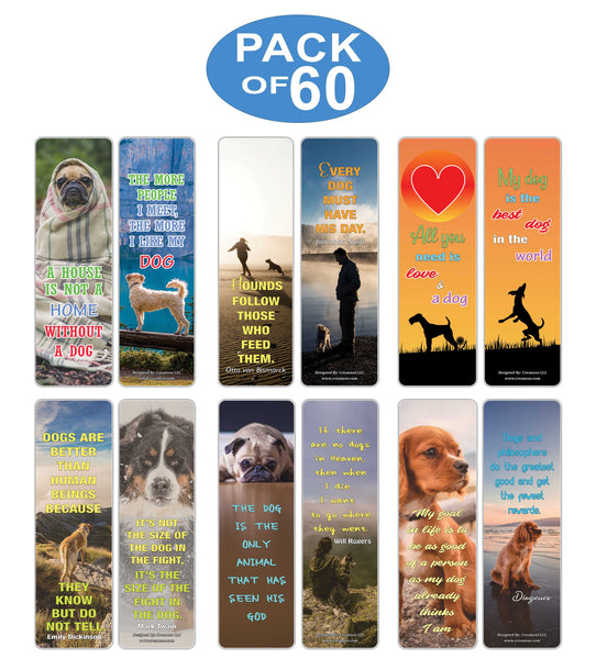 Creanoso Pet Dog Quotes Bookmarks - Cool Page Clip Giveaways for Pet Owners