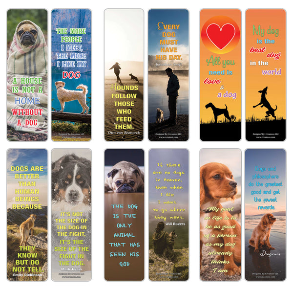Creanoso Pet Dog Quotes Bookmarks - Cool Page Clip Giveaways for Pet Owners
