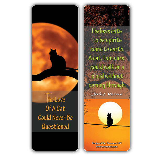 Creanoso Cat Sayings Pet Animals Bookmarks - Cool Page Clip Giveaways for Pet Owners