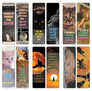 Creanoso Cat Sayings Pet Animals Bookmarks - Cool Page Clip Giveaways for Pet Owners