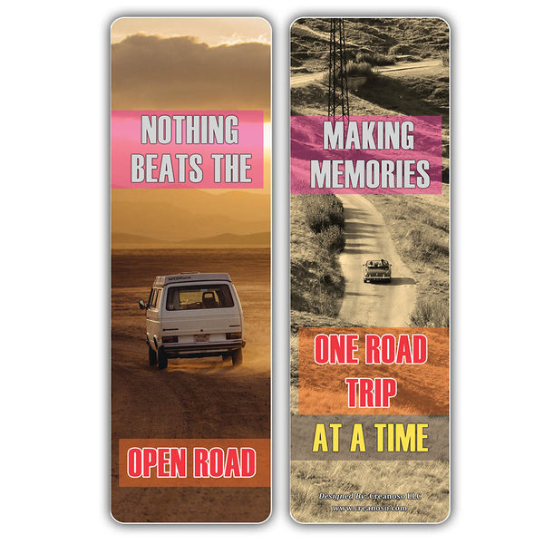 Creanoso Inspirational Sayings Land Travel Bookmarks - Great Giveaways for Travelers